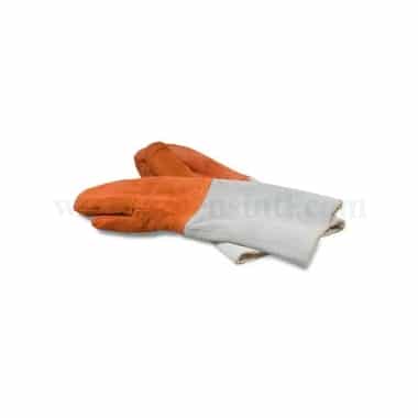 GREENS CHOICE Leather Heat Resistant Oven Gloves Mitts 16 Inch