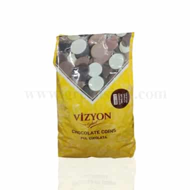 VIZYON SELECT Dark Couverture Chocolate Coins 50%- 2.5 Kg
