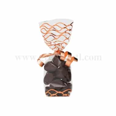 GREENS CHOICE Cellophane Cookies Bag Vagues Rose Gold 100x220mm-100 Pcs