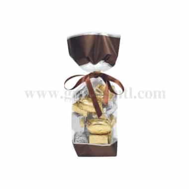 GREENS CHOICE Cellophane Cookies Bag Maroon Glace 100 x 220mm-100 Pcs