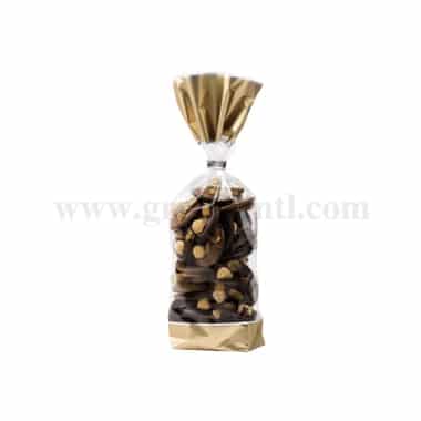 GREENS CHOICE Cellophane Cookies Bag Gold Glace 120 x 275 mm-100 Pcs
