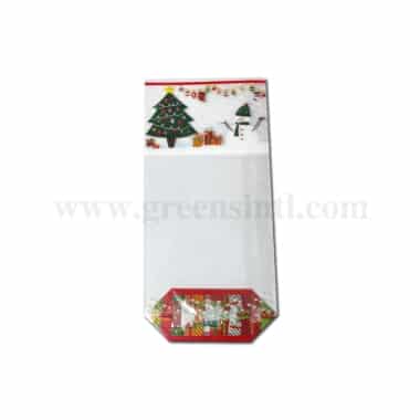 GREENS CHOICE Cellophane Bag for Christmas-Snowman and Christmas Tree 100x220mm-100 Pcs