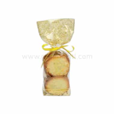 GREENS CHOICE Cellophane Bag Fine Dentelle Gold 140 x 305mm-100 Pcs