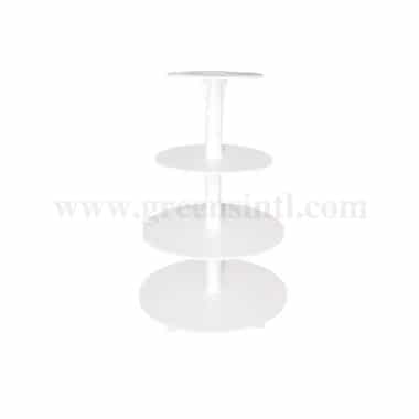 SCHNEIDER Cake Stand 4 Tier - White Plastic