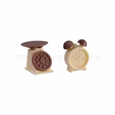 MARTELLATO Polycarbonate Chocolate Mould 3D scale and Alarm Clock