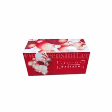 GREENS Log Box Red with Design 350 x 110 x 110 mm