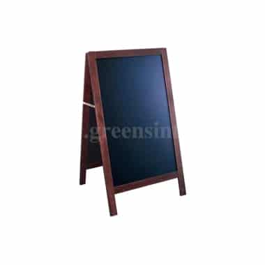 ETIQ-ETAL Deep Mahogany Wooden A-Board 650 x 660 x 1150 mm