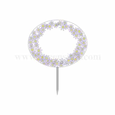 ETIQ ETAL Price Tag Oval with Fowers 73 x 91 mm