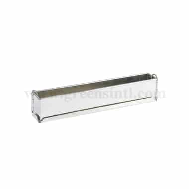 GOBEL Tinplate Long plain pate  (mini) Hinged  Mould Removable Base 500 x 40 x h 60 mm