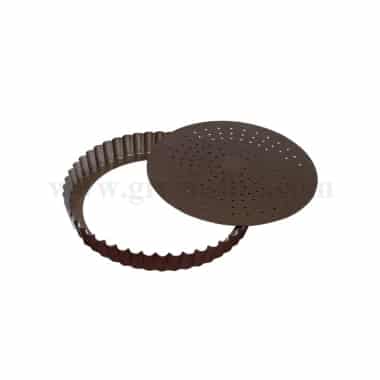 GOBEL Non-stick Perforated Round fluted pie dish Removable bottom D 320 x h 28 mm