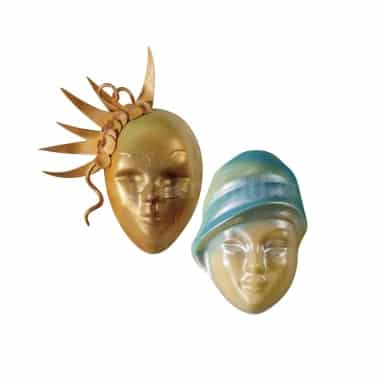 MARTELLATO Thermoformed Plastic Mould Venetian Mask 60 x 85 x 35 mm