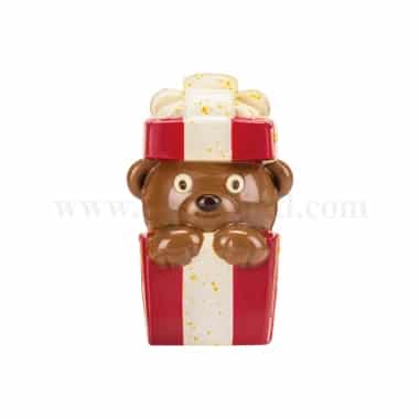 MARTELLATO Polycarbonate Magnetic Chocolate Mould Surprise Bear 63 x 54 h 101 mm