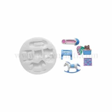 GREENS CHOICE Silicone Mould (Baby Stuff, Toys, Teddy Bear, heart)- 22 x 22 mm