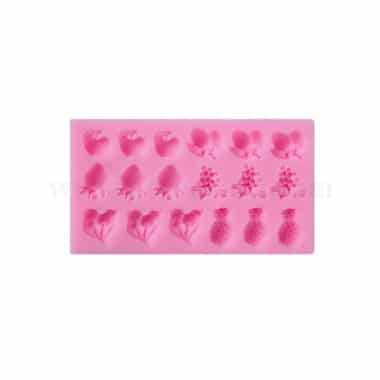 GREENS Silicone Mould Assorted Fruits (Cherry, Grapes, Strawberry & Apple )