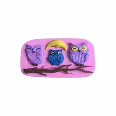 GREENS Silicone Mould Owls With Tree Branch 100 x 70 mm