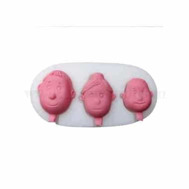 GREENS Silicone Mould Child Faces 100 x 50 mm