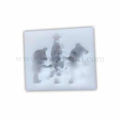 GREENS Silicone Mould Teddy Bear With X Mas Tree 65 x 70 mm