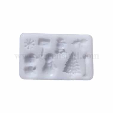 GREENS Silicone Mould Christmas Decorations- Snowman,Tree ,Name Board 100 x 60 mm