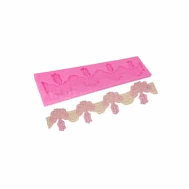 GREENS Silicone Mould Bow Frill / Border Designs 212 x 46mm