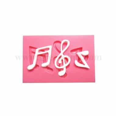 GREENS Silicone Mould Musical Symbols 60 x 40 mm