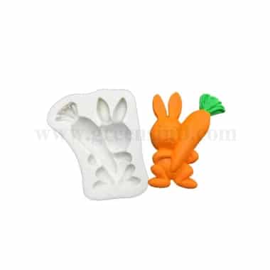 GREENS Bunny with Carrot Silicone Mould 76 x 49 mm