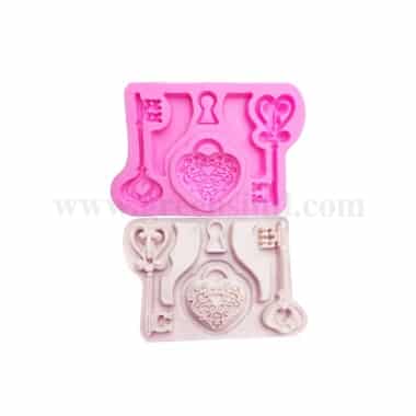GREENS Lock and Key Silicone Mould 80 x 68 mm