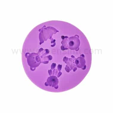 GREENS Silicone Mould Teddy Bear and Umbrella 89 x 15 mm