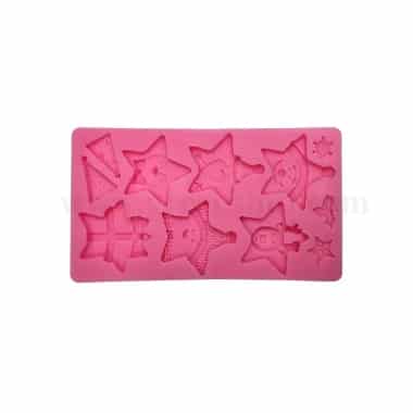 GREENS CHOICE Silicone Mould Stars with Smiley 90 x 121 x 11 mm