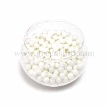 CONFETTI Glossy White Sugar Pearls 6 mm - 1 Kg
