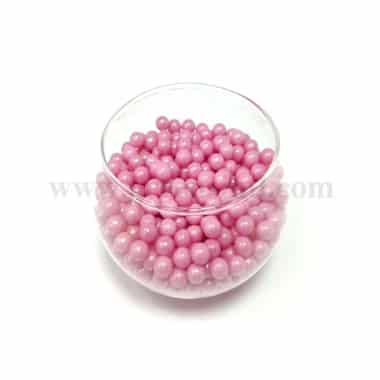 CONFETTI Glossy Pink Sugar Pearls 6 mm - 100g