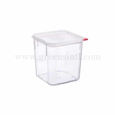 ARAVEN Square Polycarbonate Container with Lid 180x180xh190mm-4 L