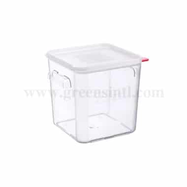 ARAVEN Square Polycarbonate Container with Lid 285x285xh320 mm-18 L