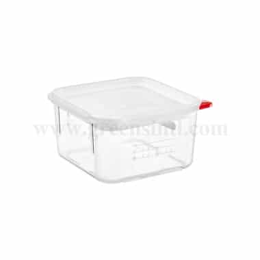 ARAVEN Square Polypropylene Container with Lid  180x180xh100mm-2 L