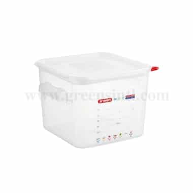 ARAVEN Square Polypropylene Container with Lid  225x225xh190 mm-6 L