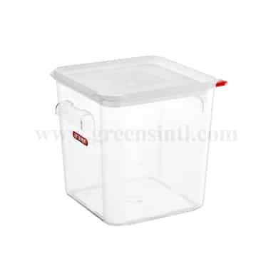 ARAVEN Square Polypropylene Container with Lid  285x285xh210 mm-12 L