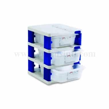 ARAVEN Food Storage Tower With Containers GN 1/2 357 x 312 x 397 mm-18 L