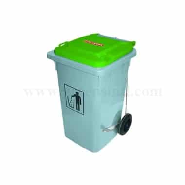 ARAVEN Bin with Wheel Green 490x560xh800mm-100 L