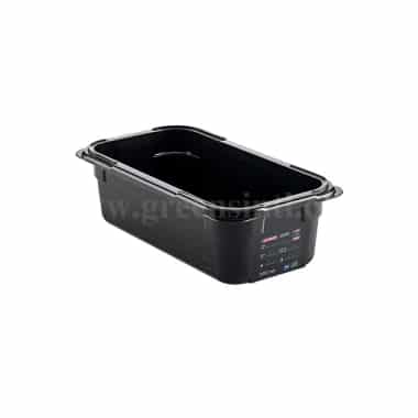 ARAVEN Food Box Black GN 1/3 325x176xh100mm-3.7 L