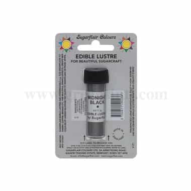 SUGARFLAIR Edible Lustre Glitter Midnight Black 2g