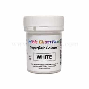 SUGARFLAIR Edible Glitter Paint White 20 g
