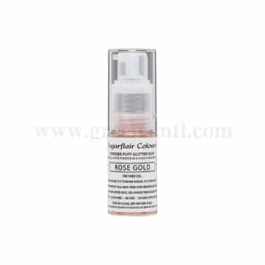 SUGARFLAIR Powder Puff Glitter Dust Rose Gold -10g