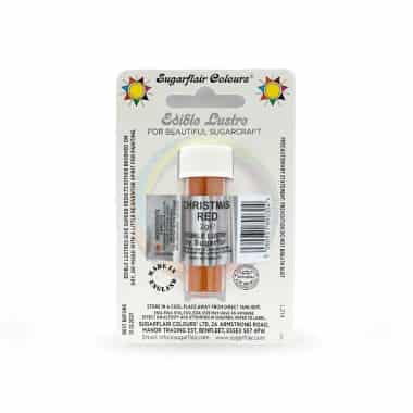 SUGARFLAIR Edible Lustre Glitter Christmas Red 2g