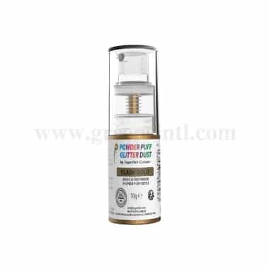 SUGARFLAIR Powder Puff Glitter Dust Flash Gold 10g