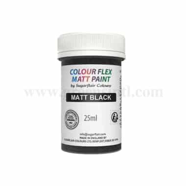 SUGARFLAIR Colour Flex Paint Matt Black 25ml
