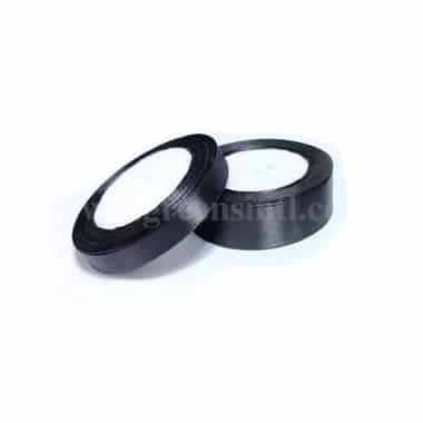 GREENS Satin Ribbon Black Width 1 Inch