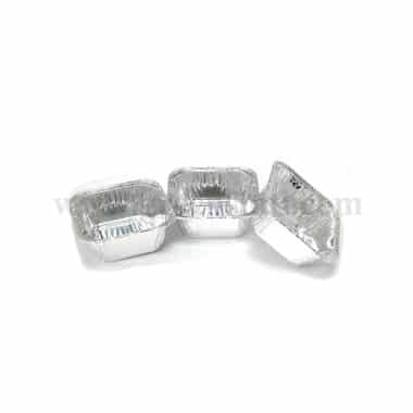 GREENS Square Foil Cake Cases 75 x 75  x h 30 mm-20 Pcs