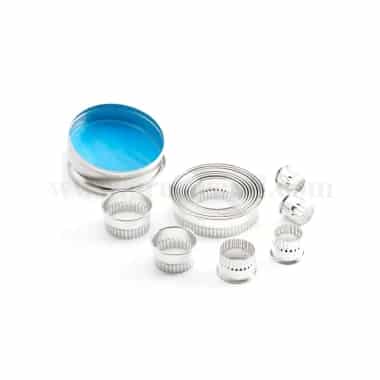 THERMOHAUSER Round Cookie Cutter Wavy Set of 14