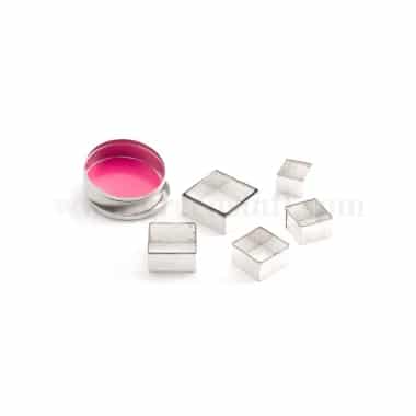 THERMOHAUSER Square Cookie Cutter Plain Set of 6