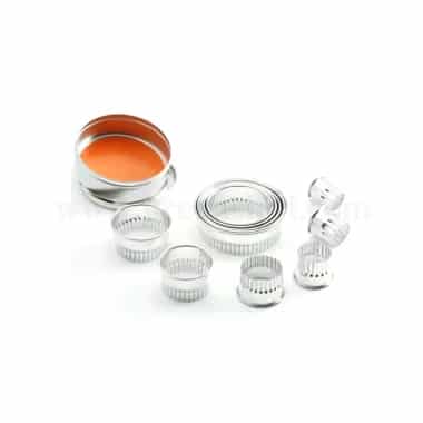 THERMOHAUSER Round Cookie Cutter Wavy Set of 11