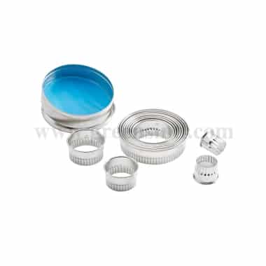 THERMOHAUSER Round Cookie Cutter Wavy Set of 12